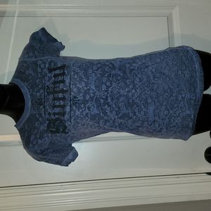 Sinful affliction blue burnout tshirt